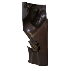 She Scultura in patina marrone scuro