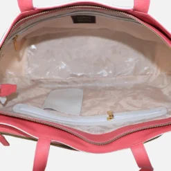 Shopper sportiva bianca e rosa