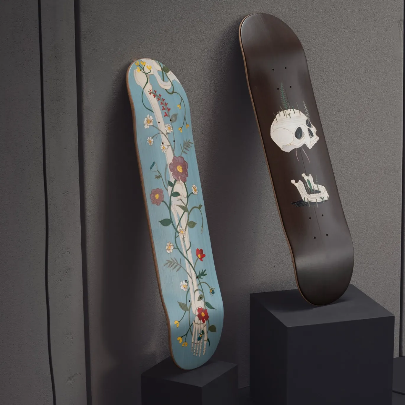 Skateboard Decorativo Life After Life in Faggio Azzurro