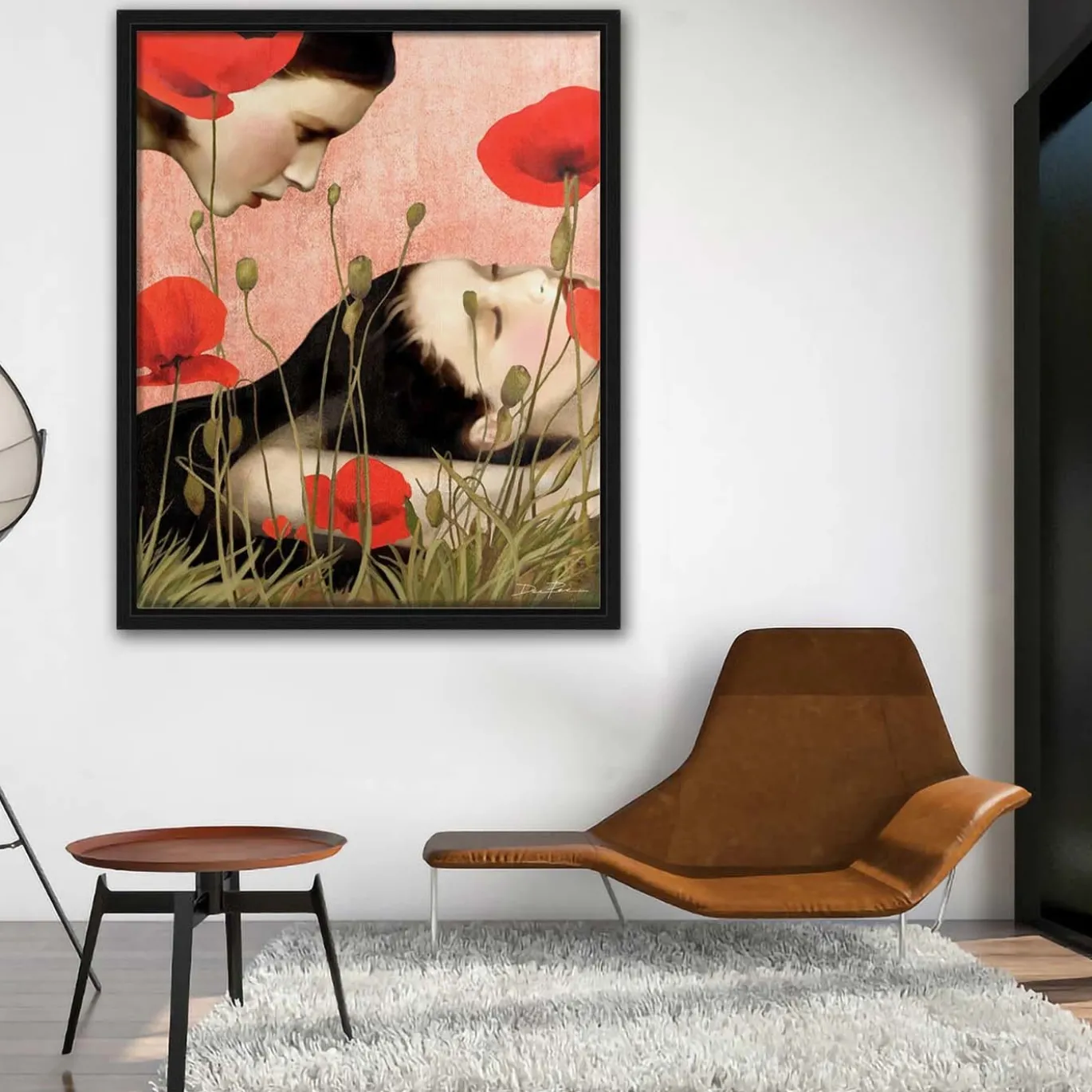 Sognando in un campo di papaveri Pittura digitale