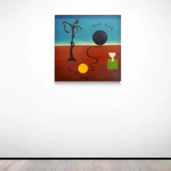 Sole Nero Sole Giallo Pittura acrilica su tela di A. Minopoli