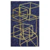 Solidi Platonici 1 Pannello in mosaico blu e oro