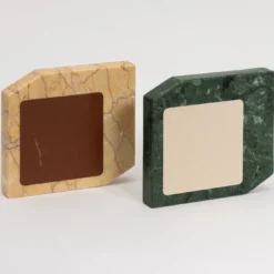 Sottobicchiere Inquadrato in Marmo Verde