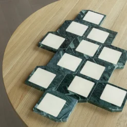 Sottobicchiere Inquadrato in Marmo Verde
