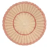 Sottopiatto in midollino bicolore in rosa geranio