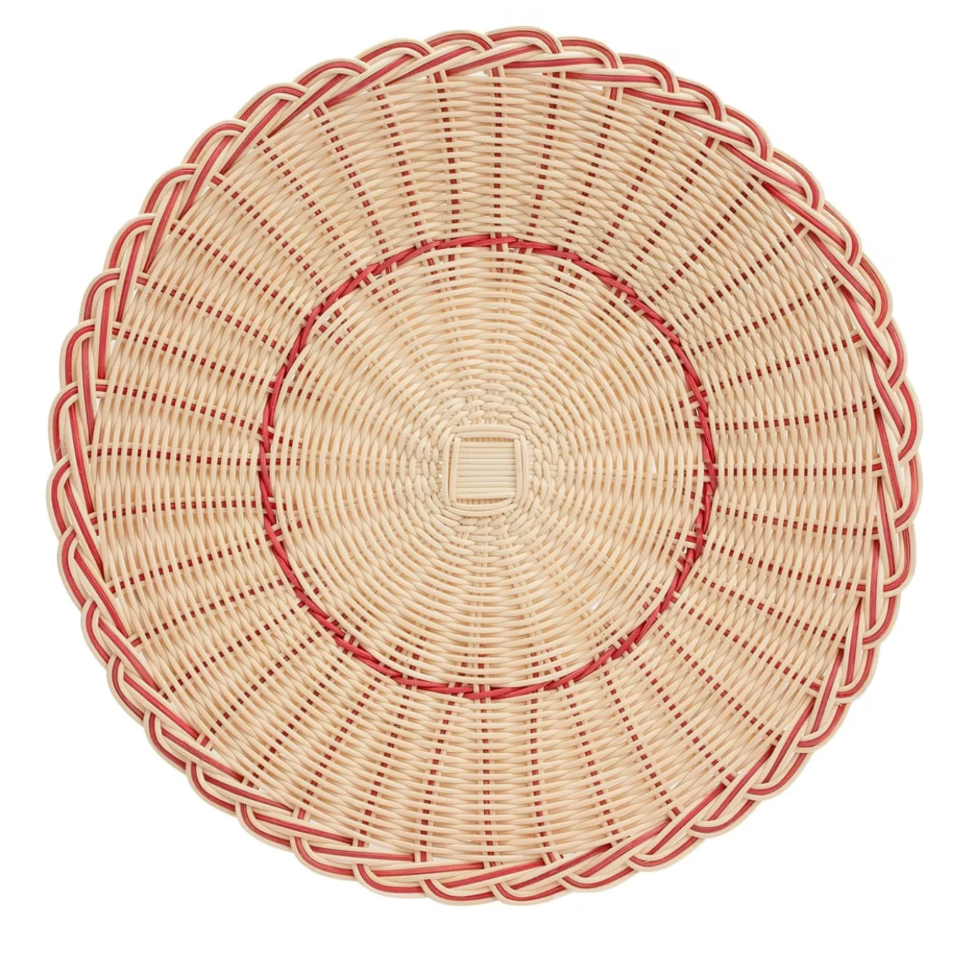 Sottopiatto in midollino bicolore in rosa geranio