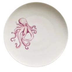 Sottopiatto Polypus in Ceramica Rosa