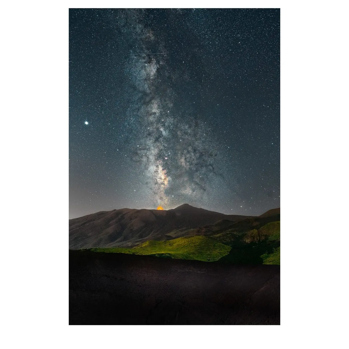 Stampa fotografica dell'eruzione della Via Lattea