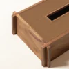 Structura Portafazzoletti rettangolare in pelle e legno #1