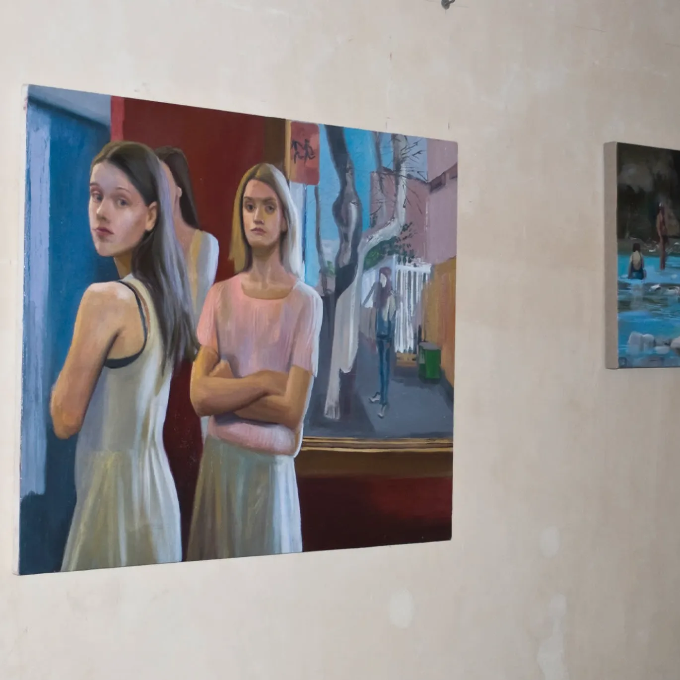 Studentesse Olio su tela Pittura