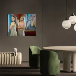 Studentesse Olio su tela Pittura