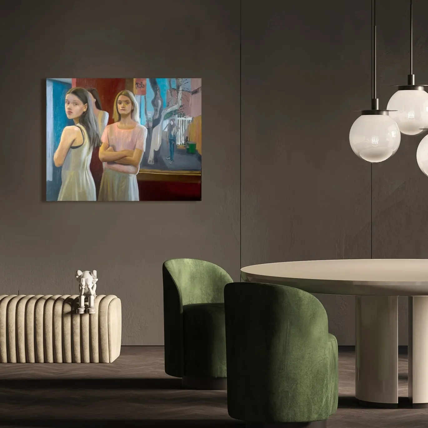Studentesse Olio su tela Pittura