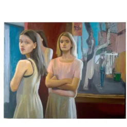 Studentesse Olio su tela Pittura