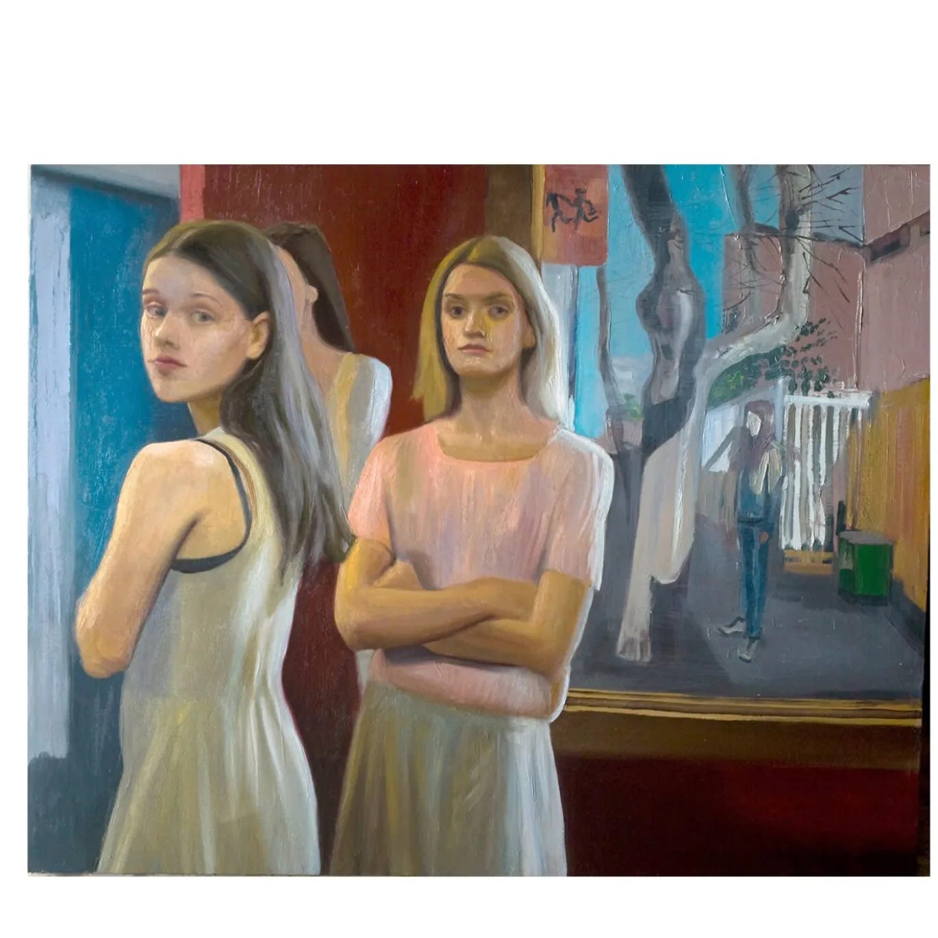 Studentesse Olio su tela Pittura
