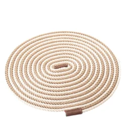 Stuoia da tavolo in corda arrotolata beige e bianca