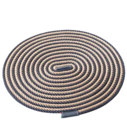 Stuoia da tavolo in corda arrotolata beige e nera