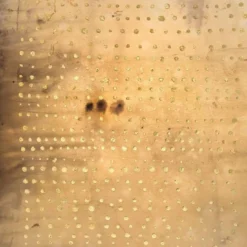 Sun Garden 1 Arte Astratto con Foglia d'Oro Cyanotype