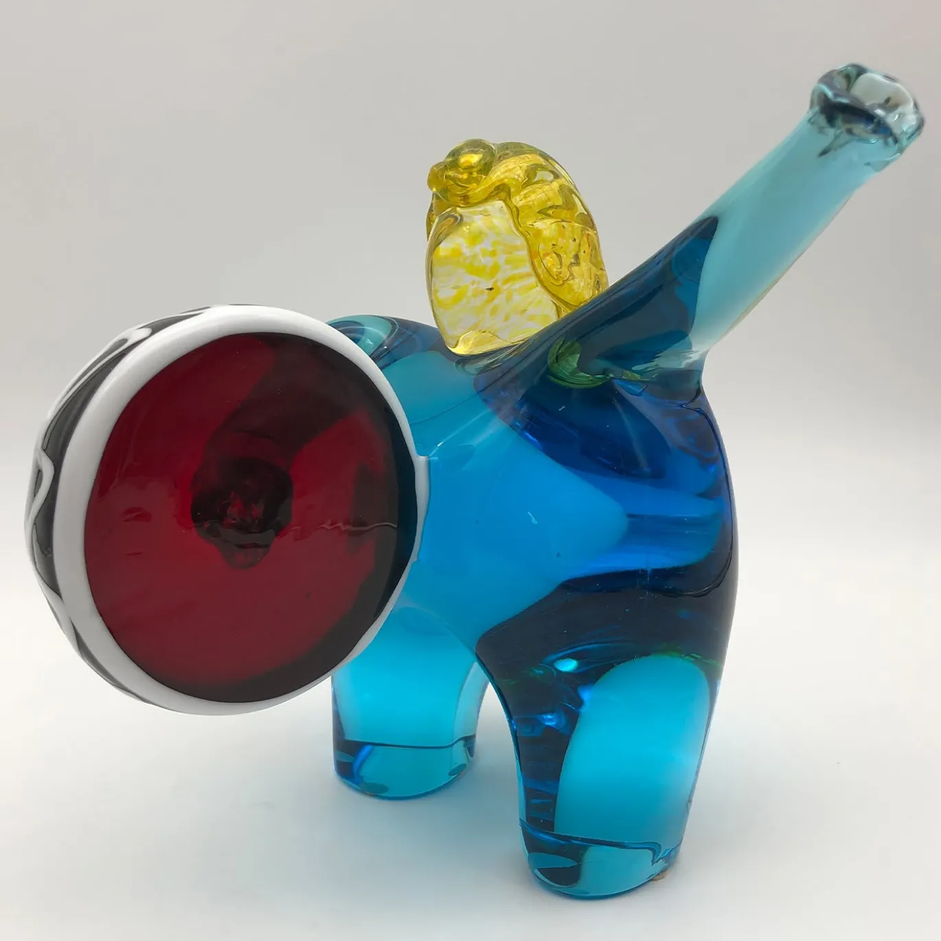 Suonatore con Tamburo Scultura in acquamarina