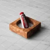 Svuotatasche Elemento 10 Quadrato in Marmo Rosso