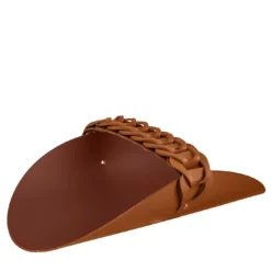 Svuotatasche in pelle Riviera Cognac e Bordeaux