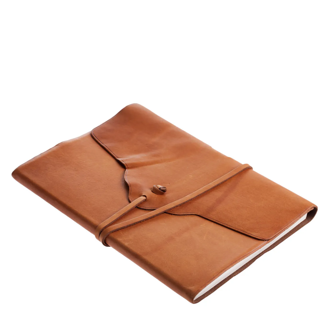 Taccuino in pelle marrone con pizzo