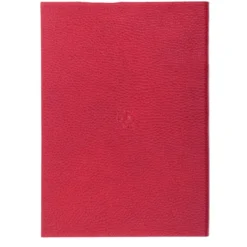 Taccuino in pelle rossa Gold Lily