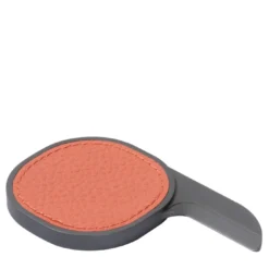 Tagliacarte in bronzo e pelle arancione di Segno