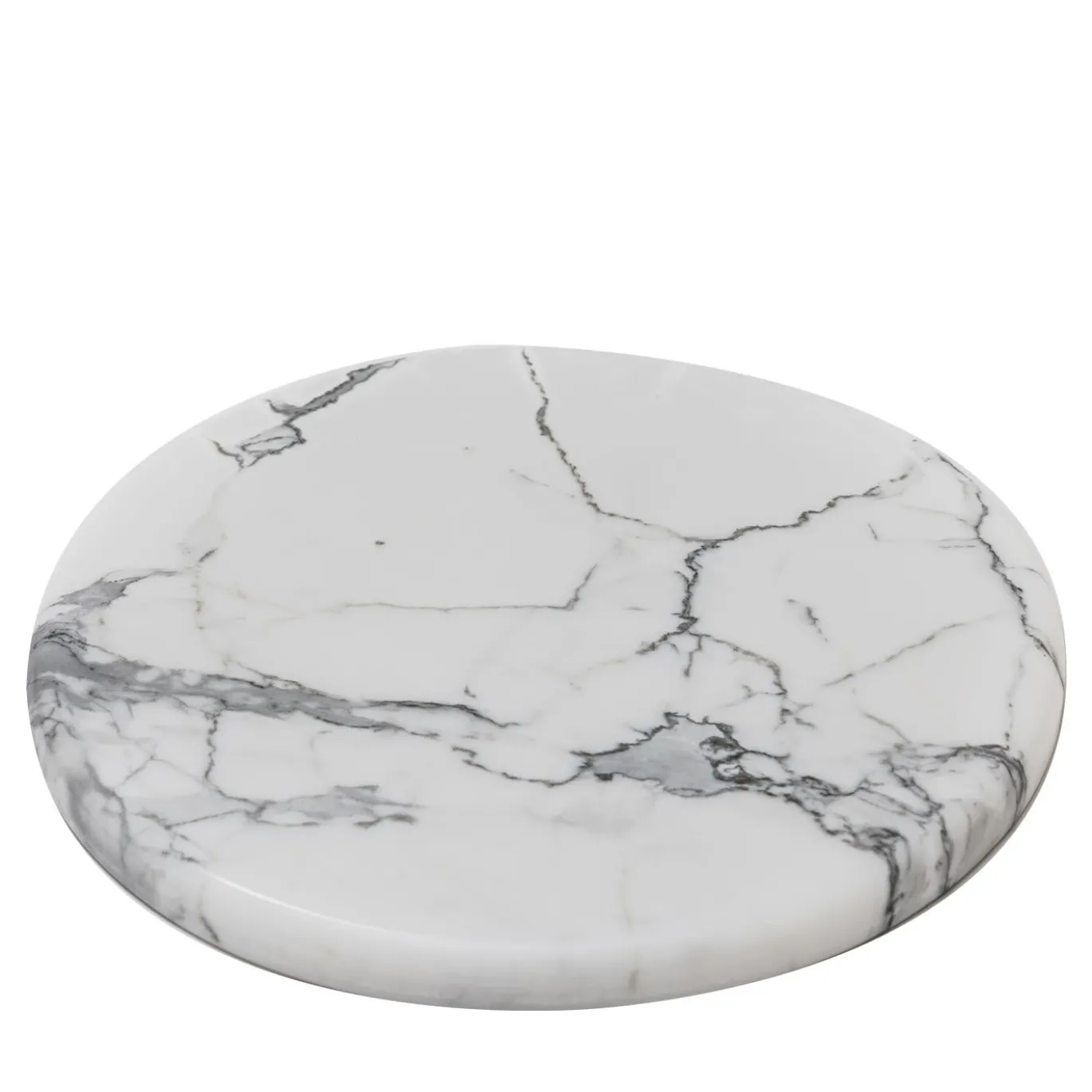 Tagliere rotondo Perfeo in marmo bianco di Carrara