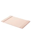 Tappetino Celio rettangolare in pelle rosa cipria intrecciata a mano