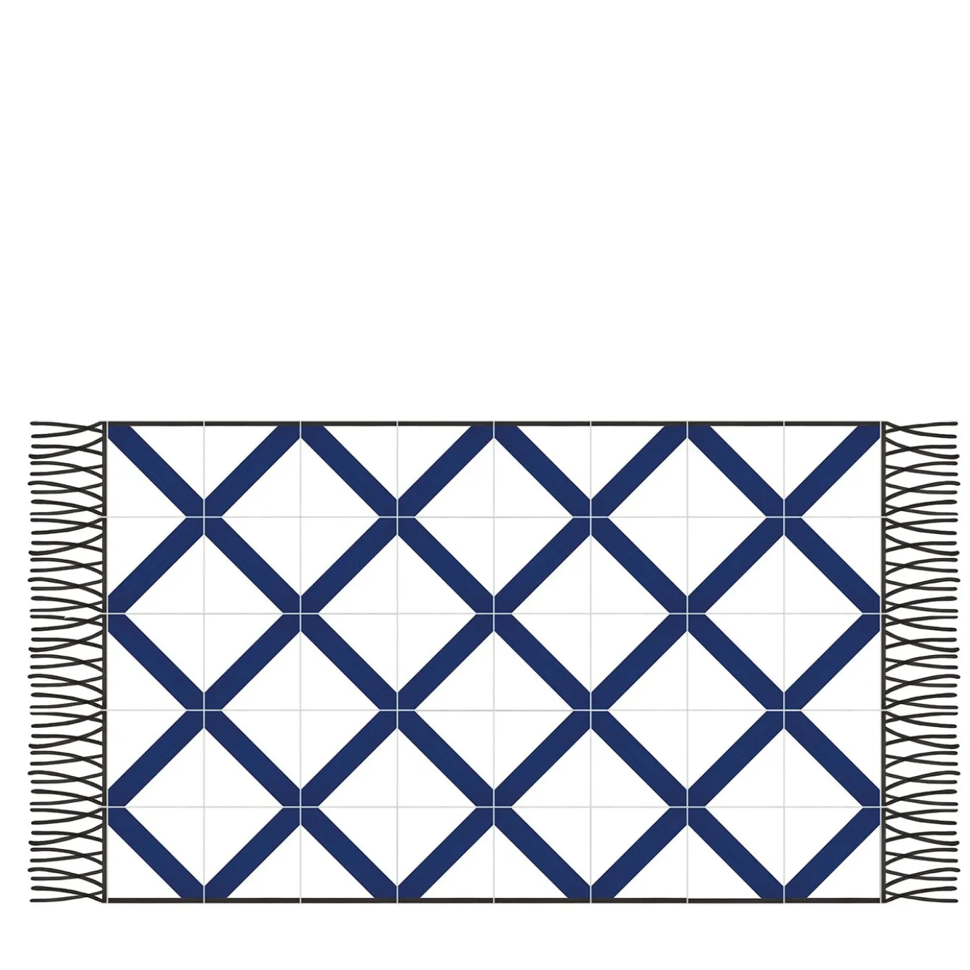 Tappeto blu a rete Composizione ceramica di Giuliano Andrea dell'Uva 200 x 100