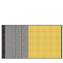 Tappeto Composizione ceramica gialla e a righe di Giuliano Andrea dell'Uva 220 x 140