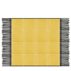 Tappeto Composizione ceramica giallo totale di Giuliano Andrea dell'Uva 120 X 80 con bordo nero