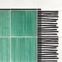 Tappeto Composizione ceramica verde e blu di Giuliano Andrea dell'Uva