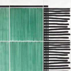 Tappeto Verde Totale Composizione ceramica di Giuliano Andrea dell'Uva 160 x 120