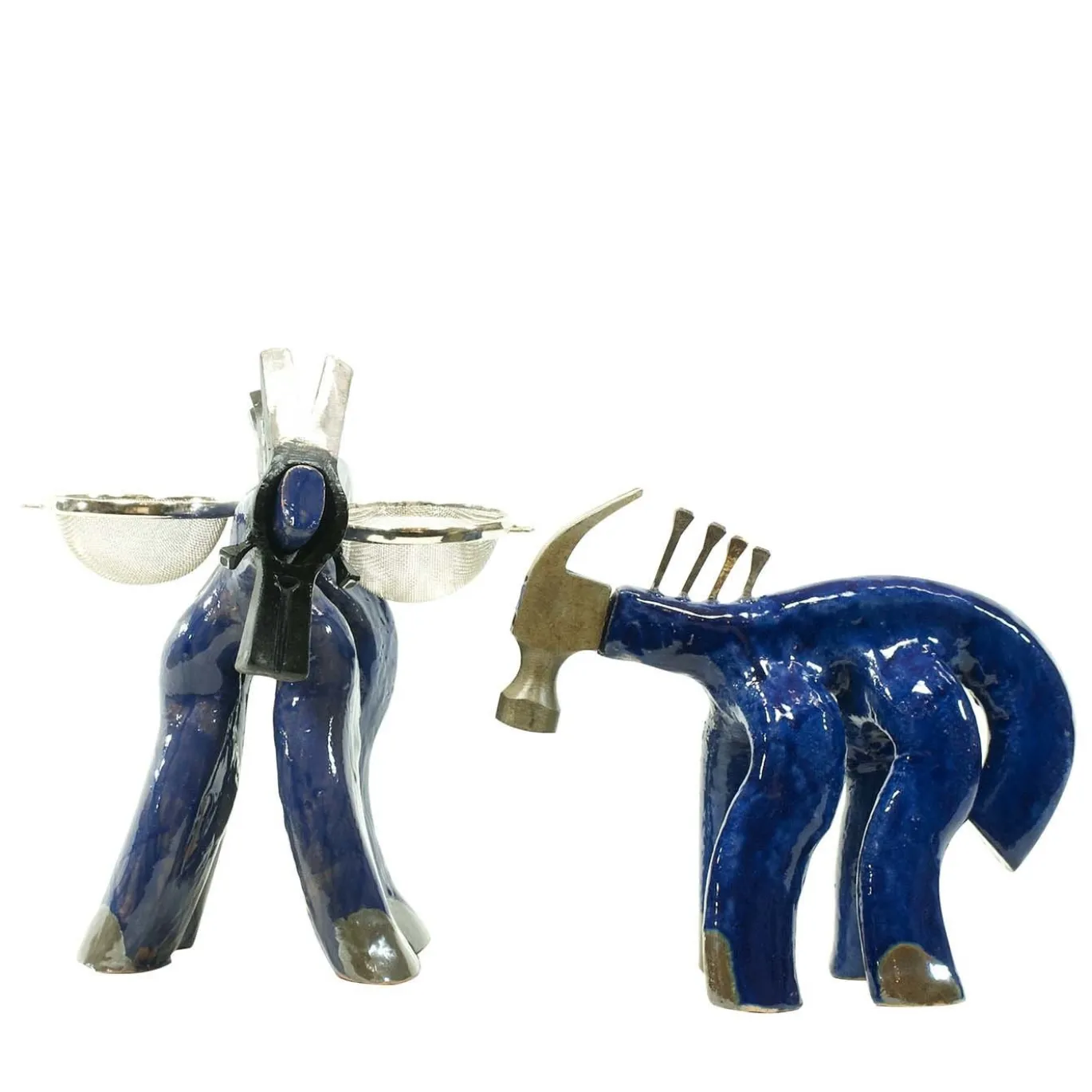 Tatillo e Pizzicato Asini Sculture blu