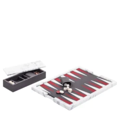 Tavola da Backgammon in marmo Ettore Arabescato