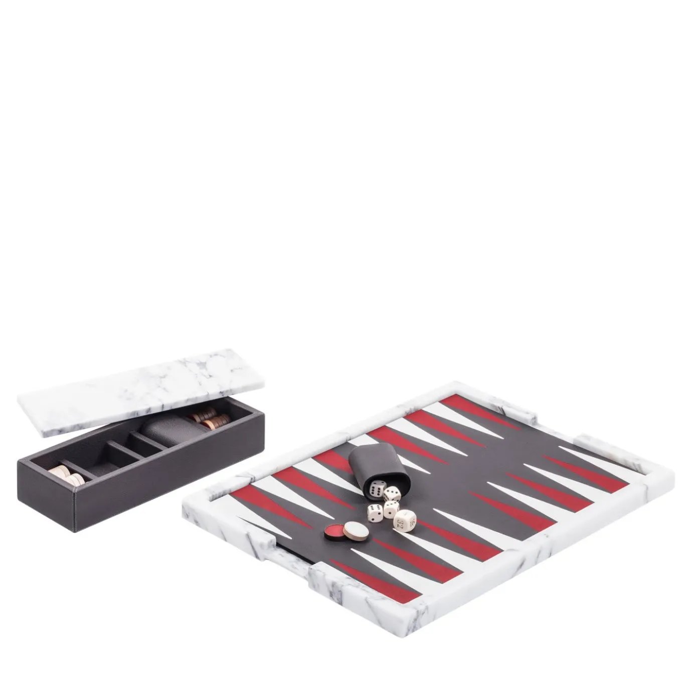 Tavola da Backgammon in marmo Ettore Arabescato