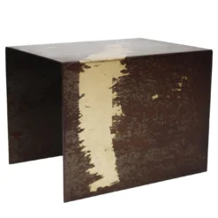 Tavolino in foglia d'oro