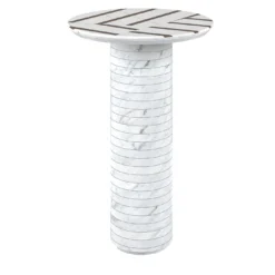 Tavolino Optic Tall White Carrara di Zanellato & Bortotto