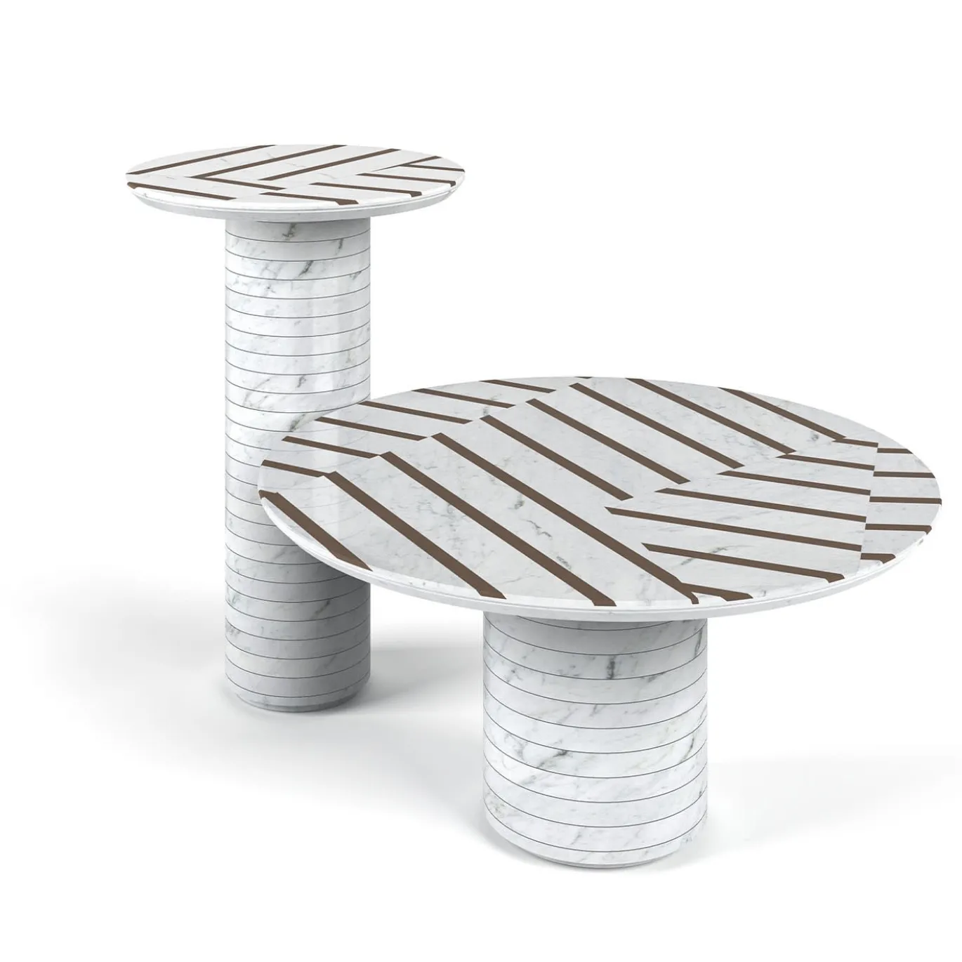Tavolino Optic Tall White Carrara di Zanellato & Bortotto