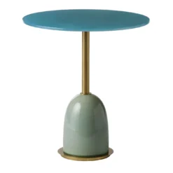 Tavolino Pins Medio in Ceramica Turchese