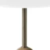 Tavolino Pins Rotondo Beige in Ceramica e Vetro