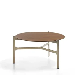 Tavolino Sydney Rotondo in Legno Marrone