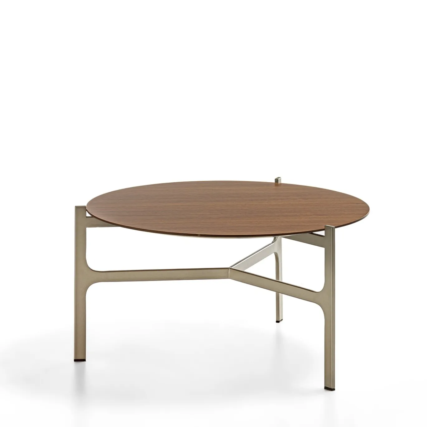 Tavolino Sydney Rotondo in Legno Marrone