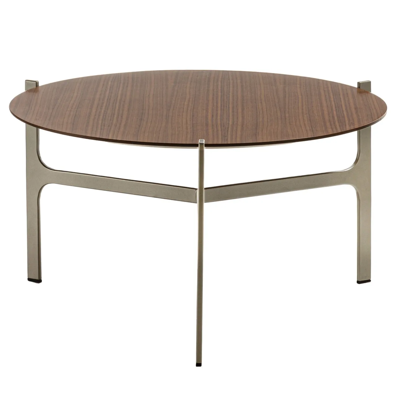 Tavolino Sydney Rotondo in Legno Marrone