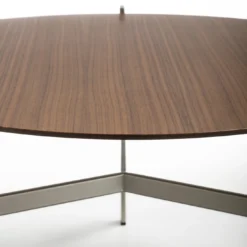 Tavolino Sydney Rotondo in Legno Marrone