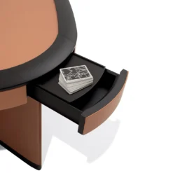 Tavolo da gioco Flamingo in legno di frassino e pelle