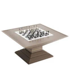 Tavolo da scacchi beige Scaccomatto SQ di Pino Vismara
