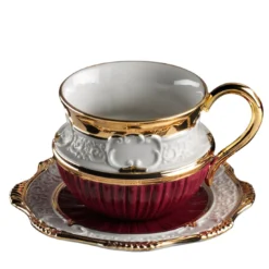 Tazza e piattino da caffè Purple Jewel