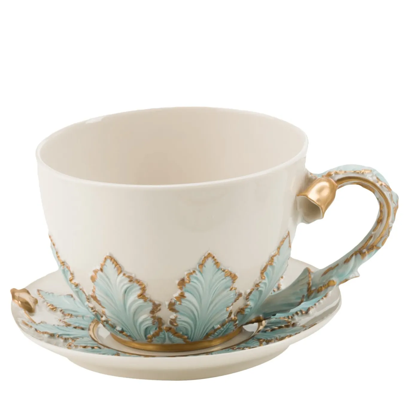 Tazza e piattino da tè Leaves